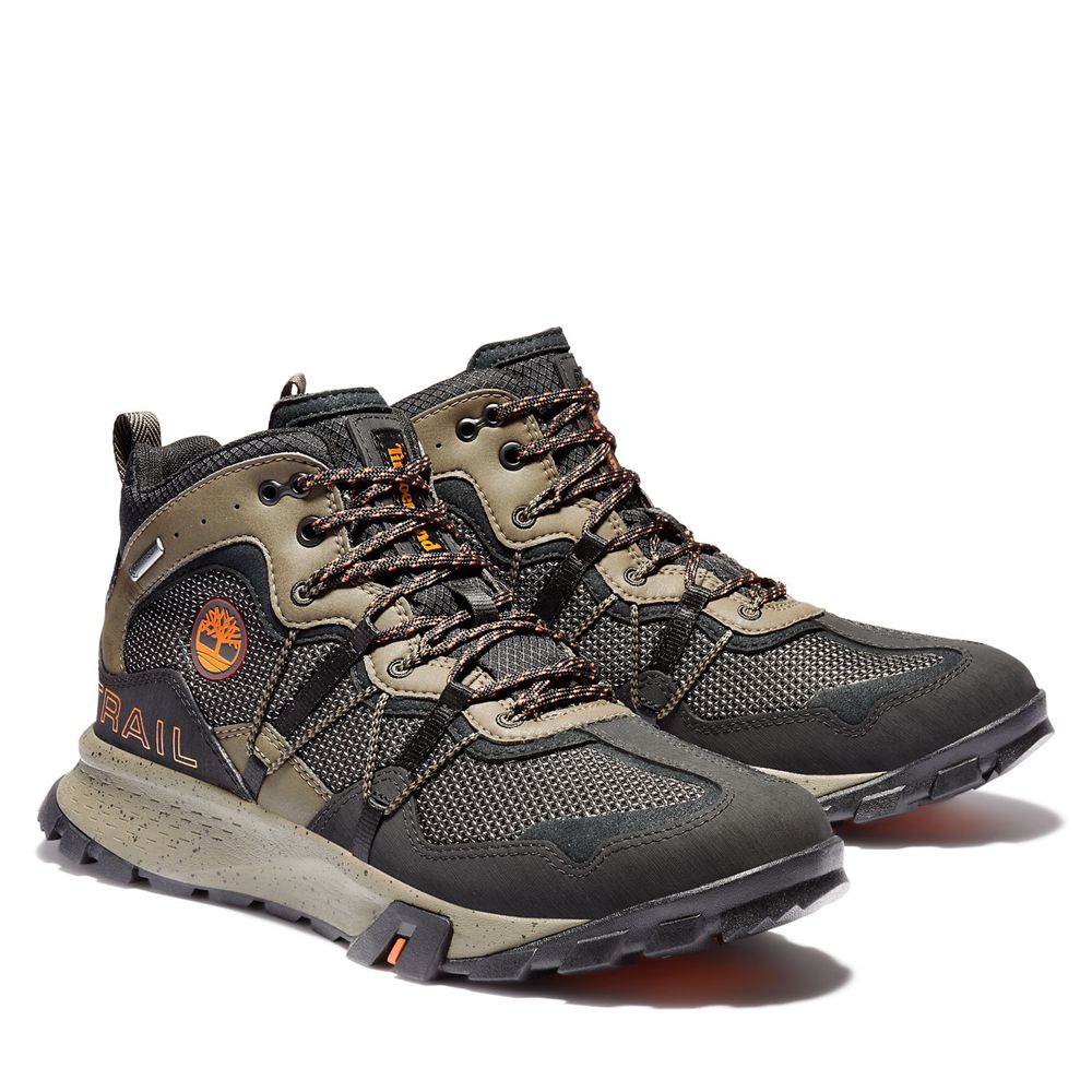 Botas de Montaña Timberland Argentina Hombre - Garrison Trail Waterproof Mid - Negras/Marrones - FWA